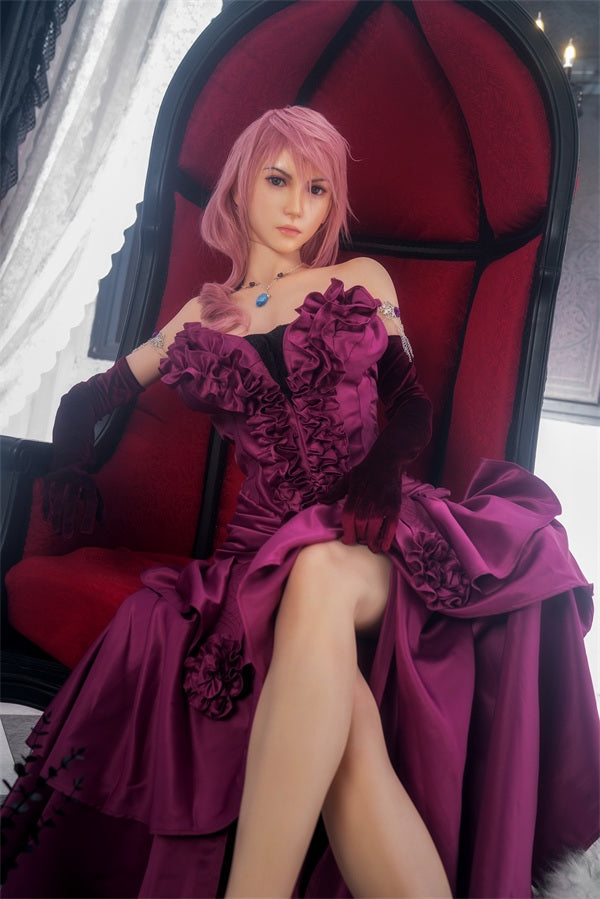 171cm 5ft7 G Cup Final Fantasy 13 Game Redhead Silicone Sex Doll Lightning - G-cup Torso Lady