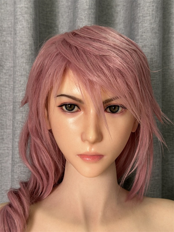 171cm 5ft7 G Cup Final Fantasy 13 Game Redhead Silicone Sex Doll Lightning - G-cup Torso Lady