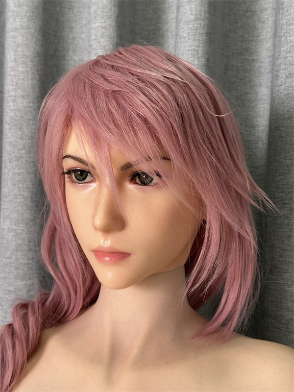 171cm 5ft7 G Cup Final Fantasy 13 Game Redhead Silicone Sex Doll Lightning - G-cup Torso Lady