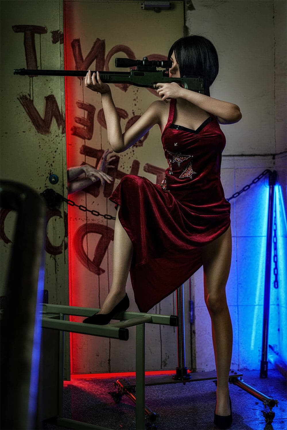 166cm/5ft5 E-cup Realistic Resident Evil Sex Doll Ada Wong Game Lady