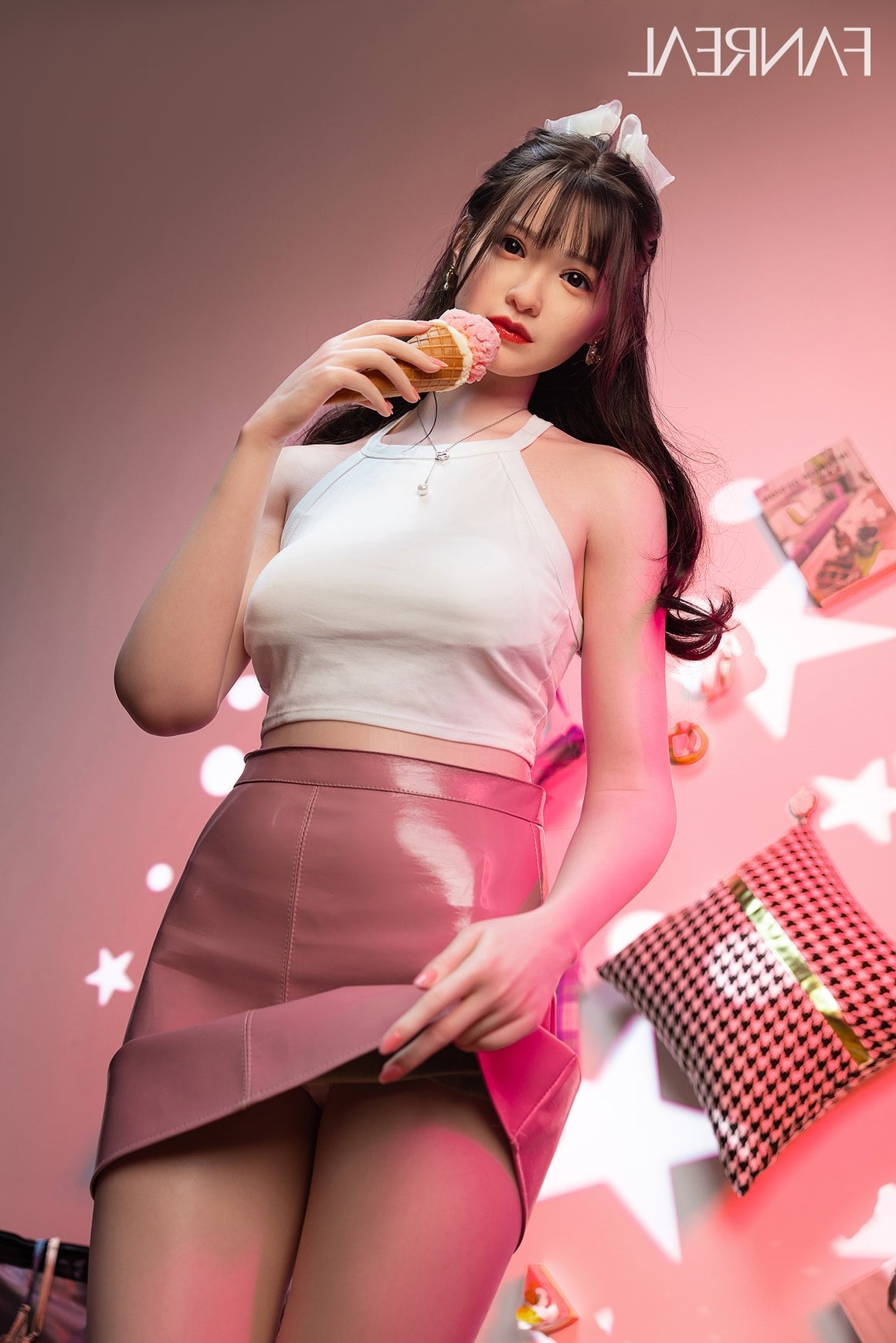 163cm/5ft4 C-cup Asian Tall Celebrity Silicone Lady Sex Doll – Josie F Torso Fanreal