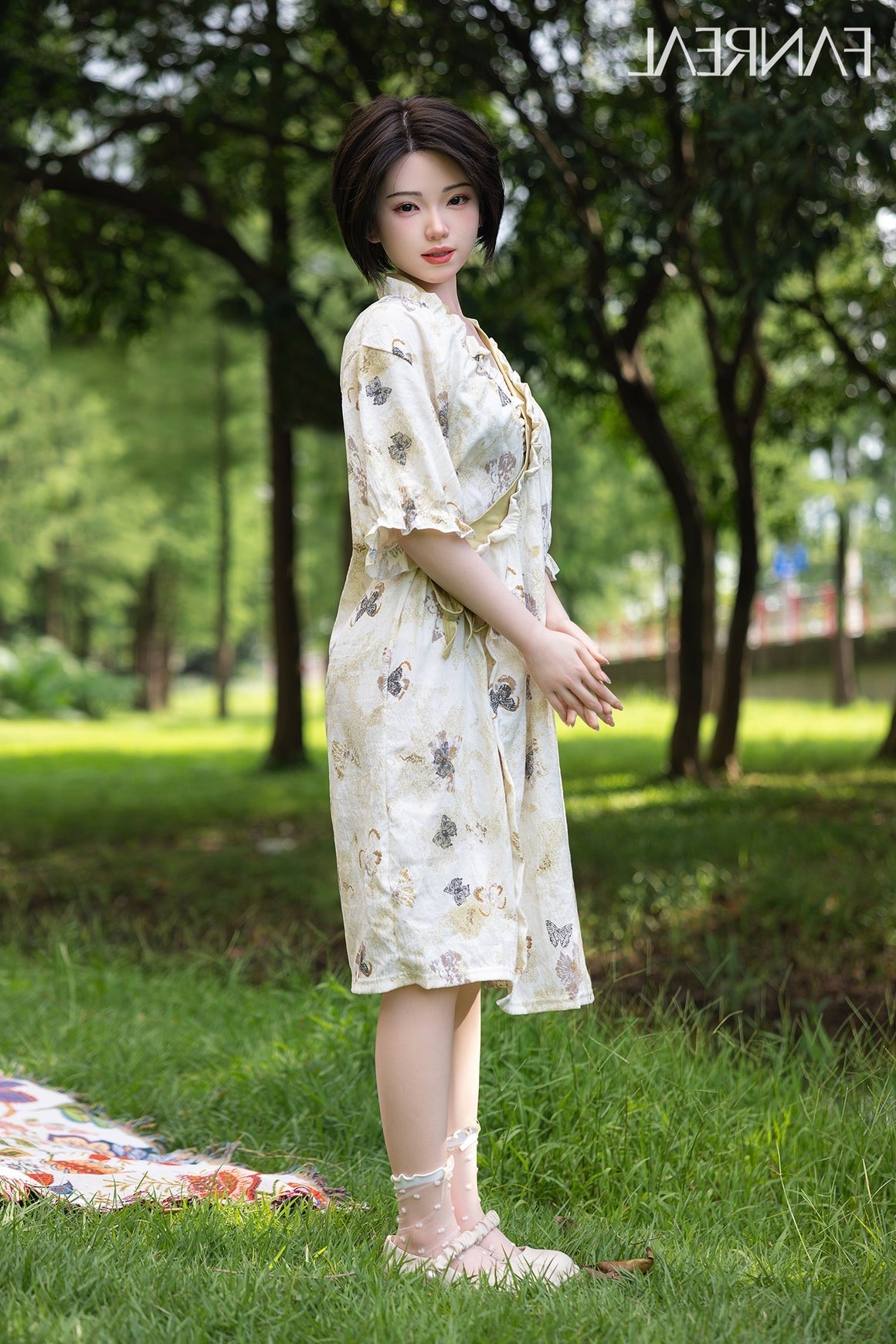 153cm/5ft B-cup Short Hair Japanese Silicone Sex Doll - Molly ROS Fair Torso Fanreal