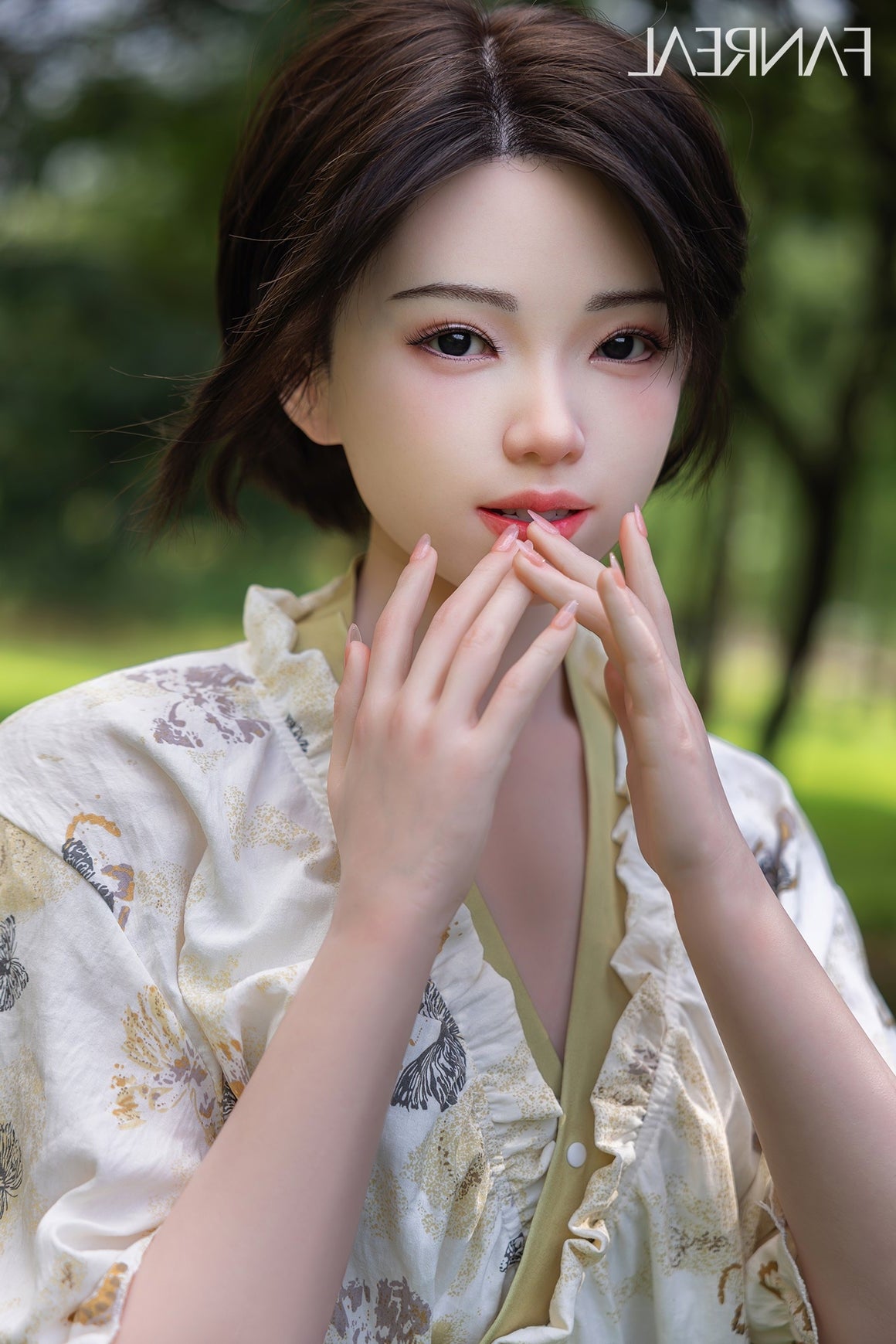 153cm/5ft B-cup Short Hair Japanese Silicone Sex Doll - Molly ROS Fair Torso Fanreal