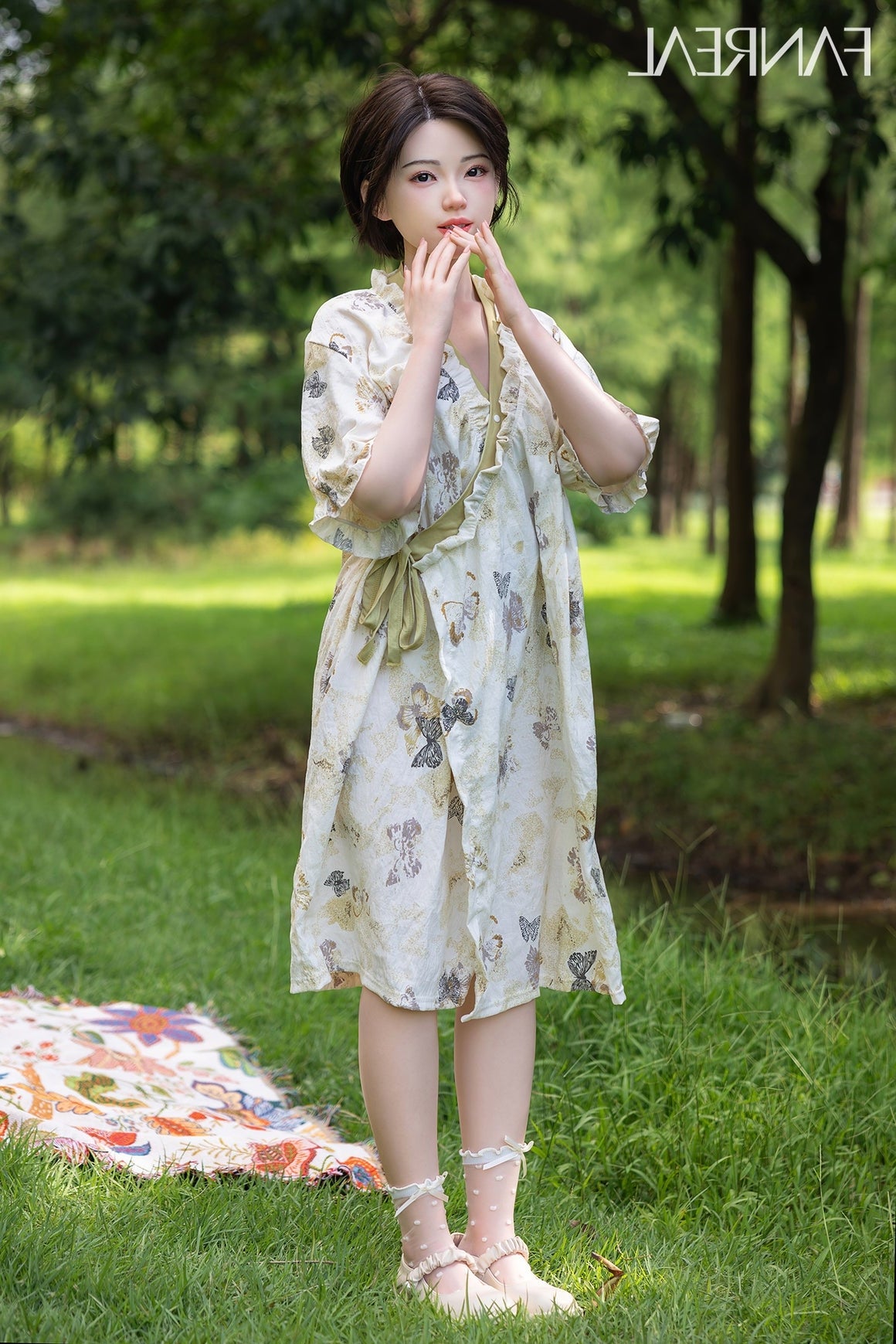 153cm/5ft B-cup Short Hair Japanese Silicone Sex Doll - Molly ROS Fair Torso Fanreal