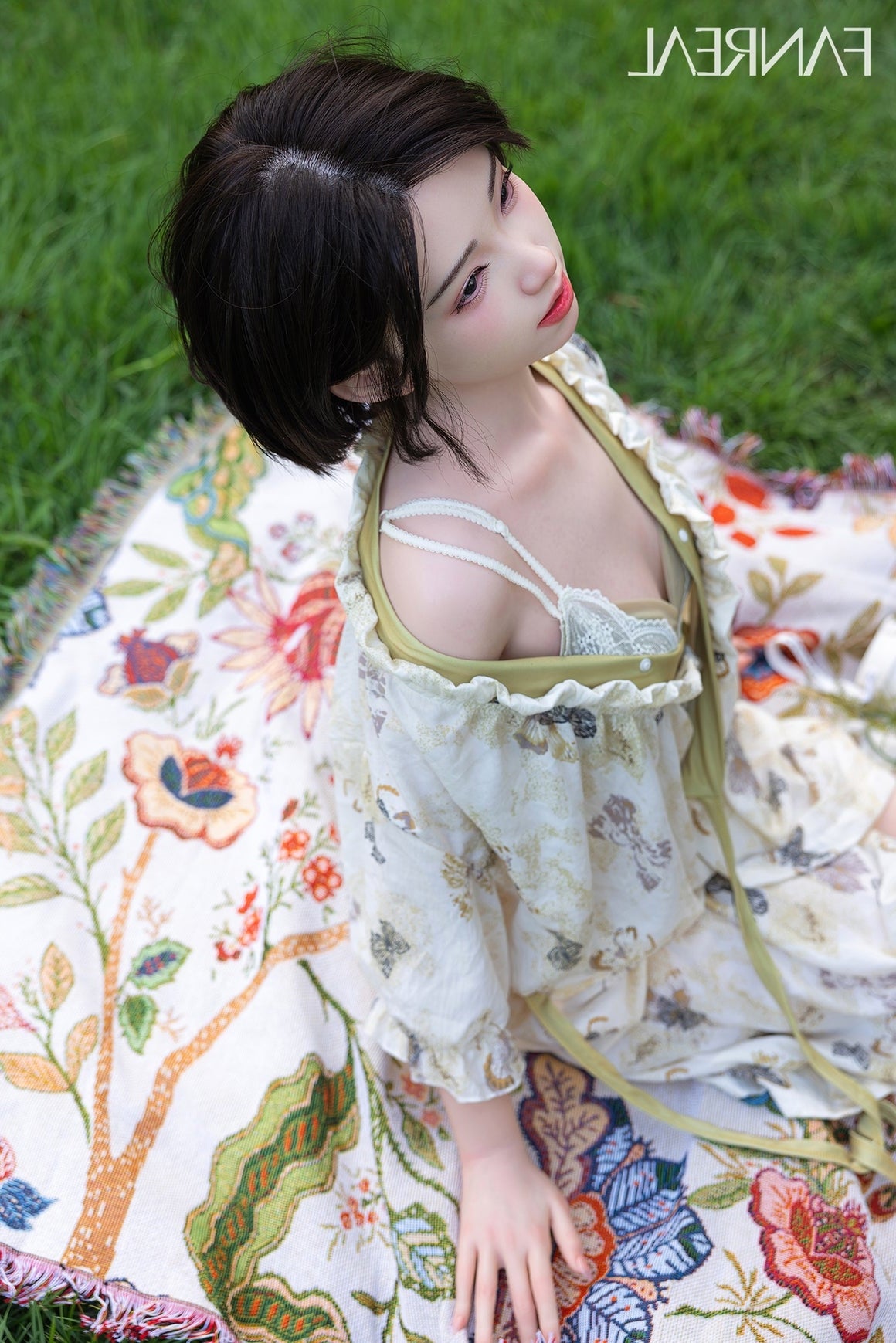 153cm/5ft B-cup Short Hair Japanese Silicone Sex Doll - Molly ROS Fair Torso Fanreal