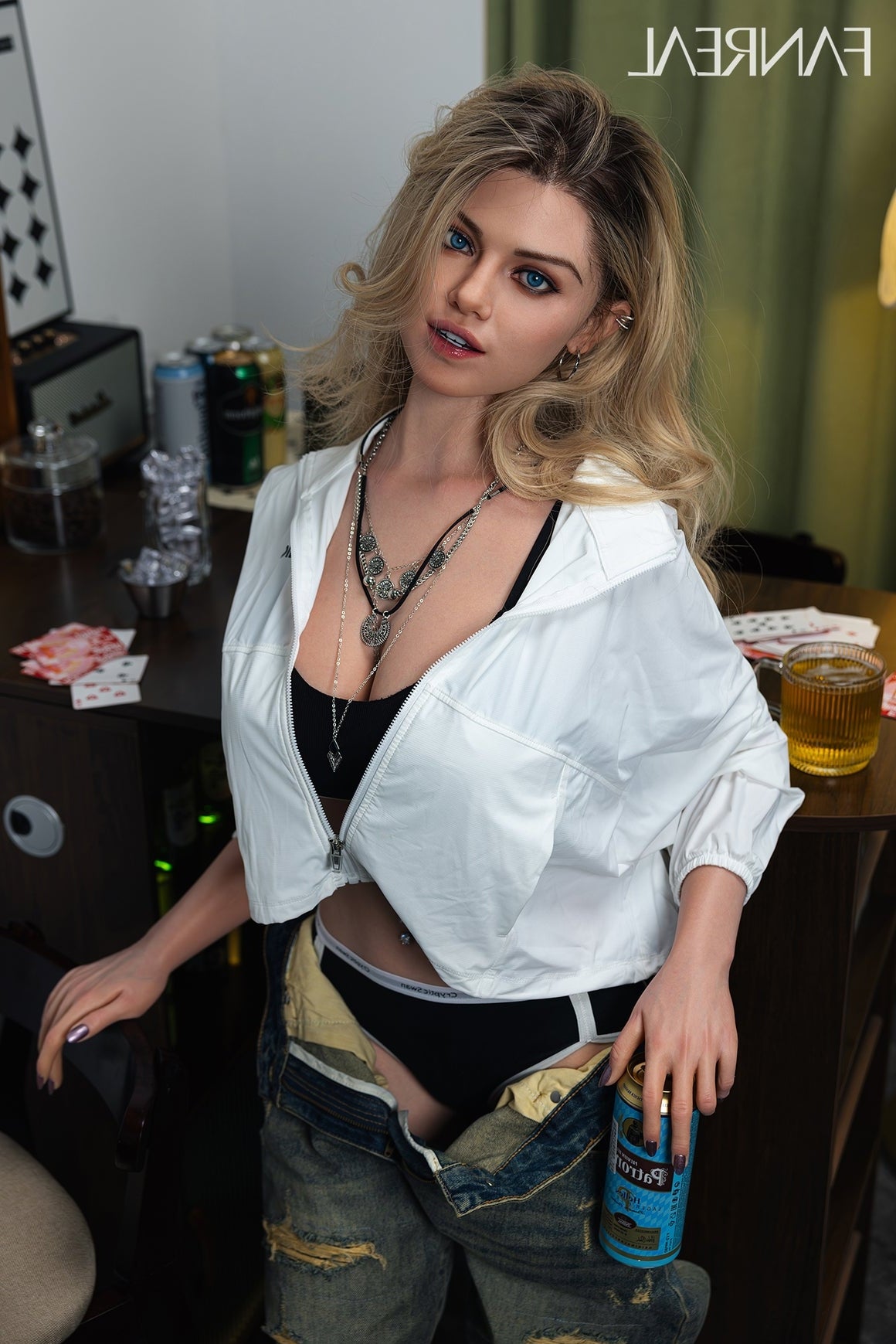 US In Stock - 168cm/5ft6 F-cup Silicone Sex Doll Maria ROS B Tan Fanreal