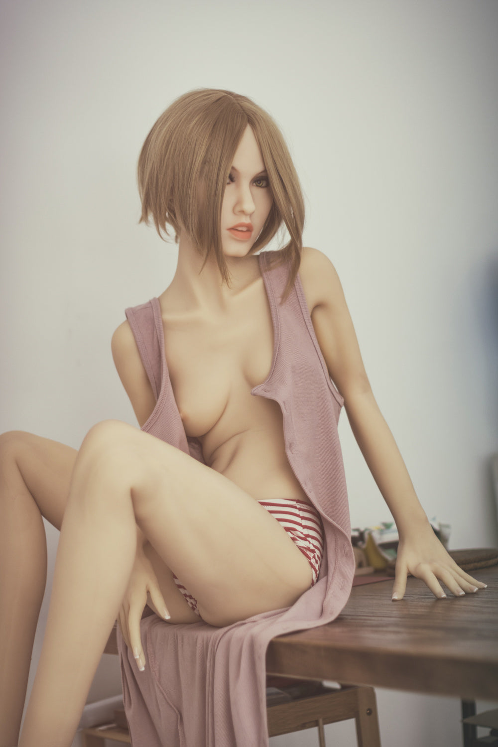 168cm/5ft6 A-cup Skinny TPE Sex Doll with #162 WM