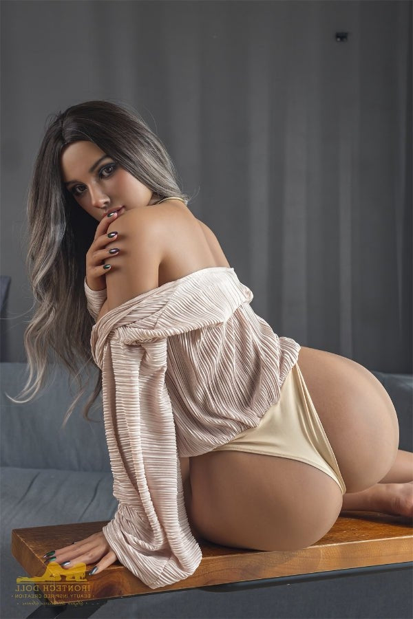 164cm/5ft5 F-cup Latina Big Tits|Boobs Dark Tanned Silicone Sex Doll - Torso Irontech