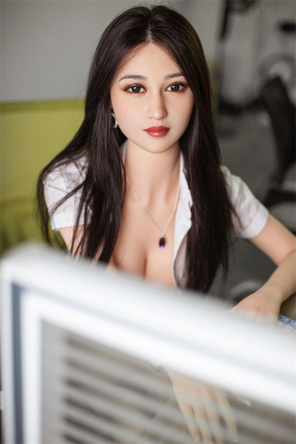 US In Stock - 158cm/5ft2 Medium Breast Asian Sex Doll - #207 H-cup TPE Aibei