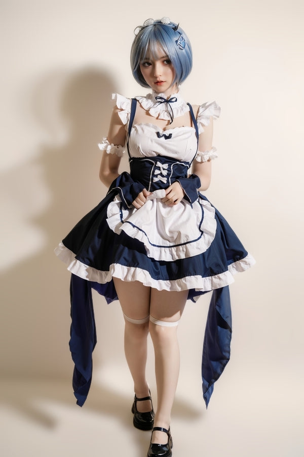 158cm/5ft2 D-cup Skinny Full Silicone Asian Sex Doll - #600 Orange