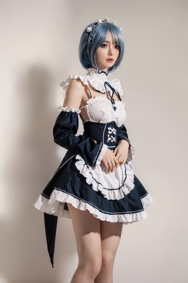 158cm/5ft2 D-cup Skinny Full Silicone Asian Sex Doll - #600 Orange