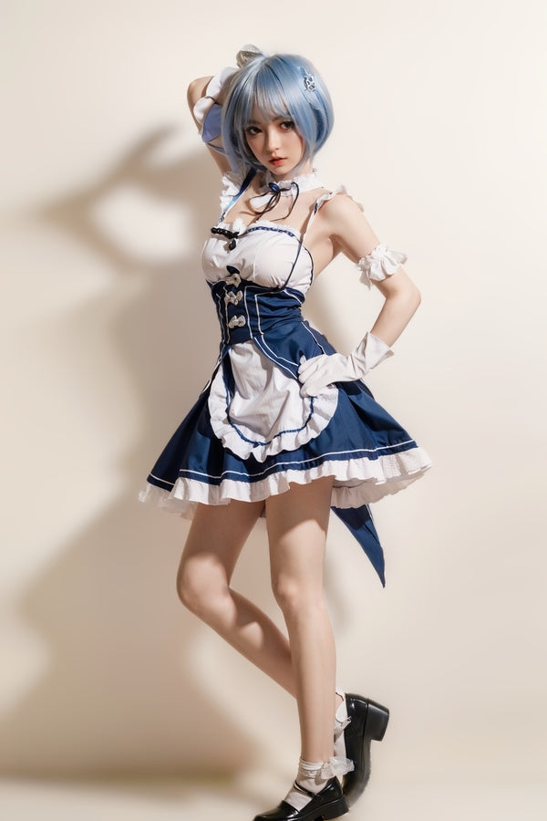 158cm/5ft2 D-cup Skinny Full Silicone Asian Sex Doll - #600 Orange