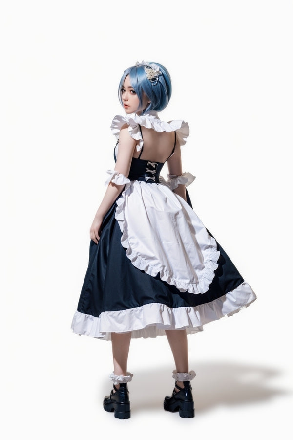 158cm/5ft2 D-cup Skinny Full Silicone Asian Sex Doll - #600 Orange