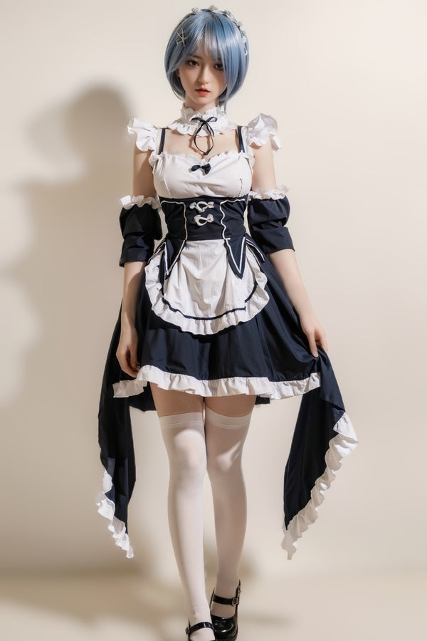 158cm/5ft2 D-cup Skinny Full Silicone Asian Sex Doll - #600 Orange