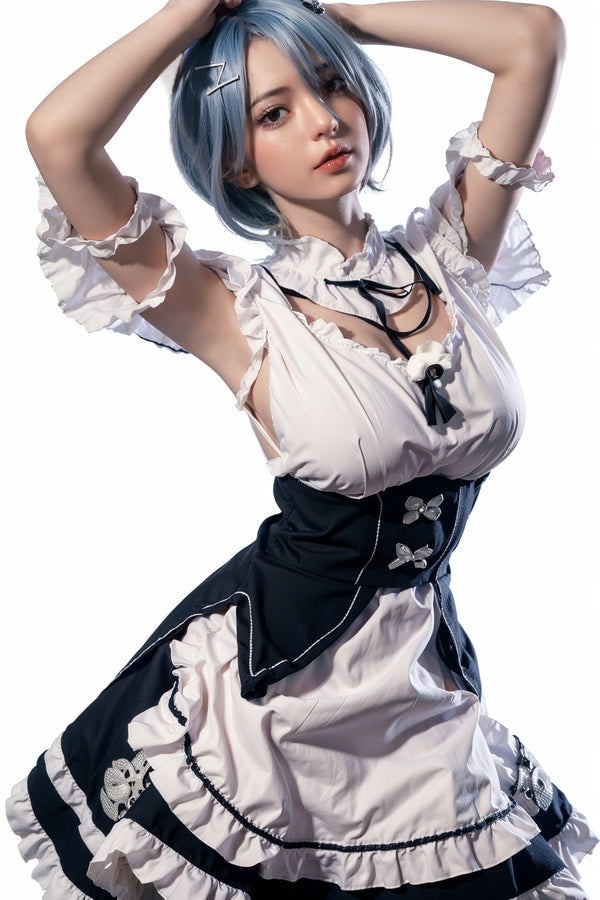 158cm/5ft2 D-cup Skinny Full Silicone Asian Sex Doll - #600 Orange