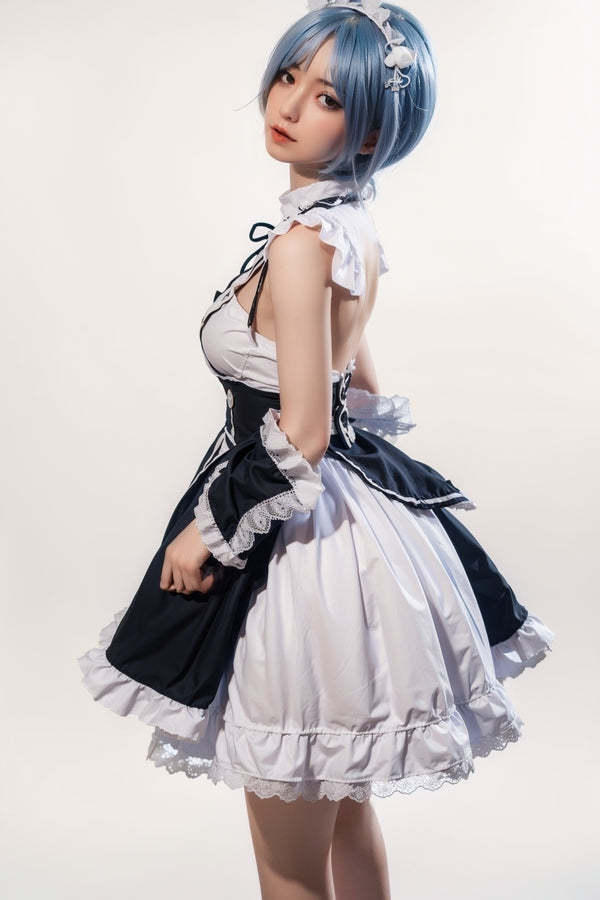 158cm/5ft2 D-cup Skinny Full Silicone Asian Sex Doll - #600 Orange