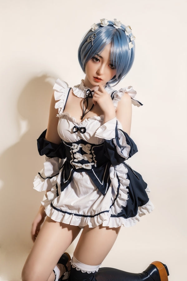 158cm/5ft2 D-cup Skinny Full Silicone Asian Sex Doll - #600 Orange