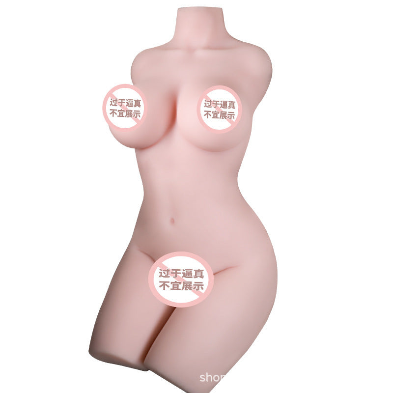 Giant Breast Male Masturbation Device Vaginal Buttocks Inverted Mold Solid Doll Clip Suction Airplane Cup Half Body with Breast Adult Products