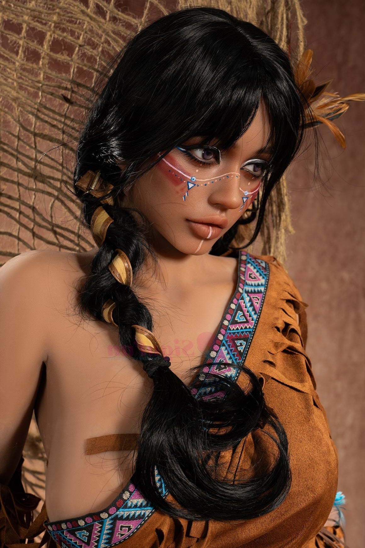 Eu In Stock 159cm 5ft3 E Cup Silicone Head Sex Doll Sg3 Ada Dark Tanned - E-cup Torso Sigafun