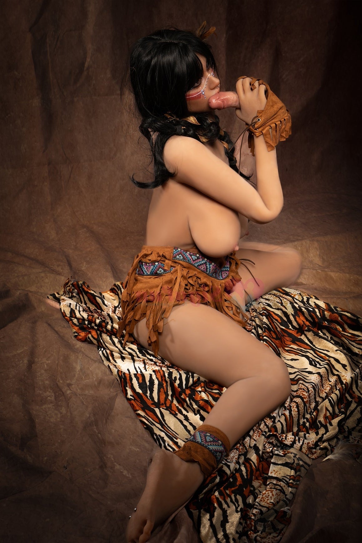 Eu In Stock 159cm 5ft3 E Cup Silicone Head Sex Doll Sg3 Ada Dark Tanned - E-cup Torso Sigafun