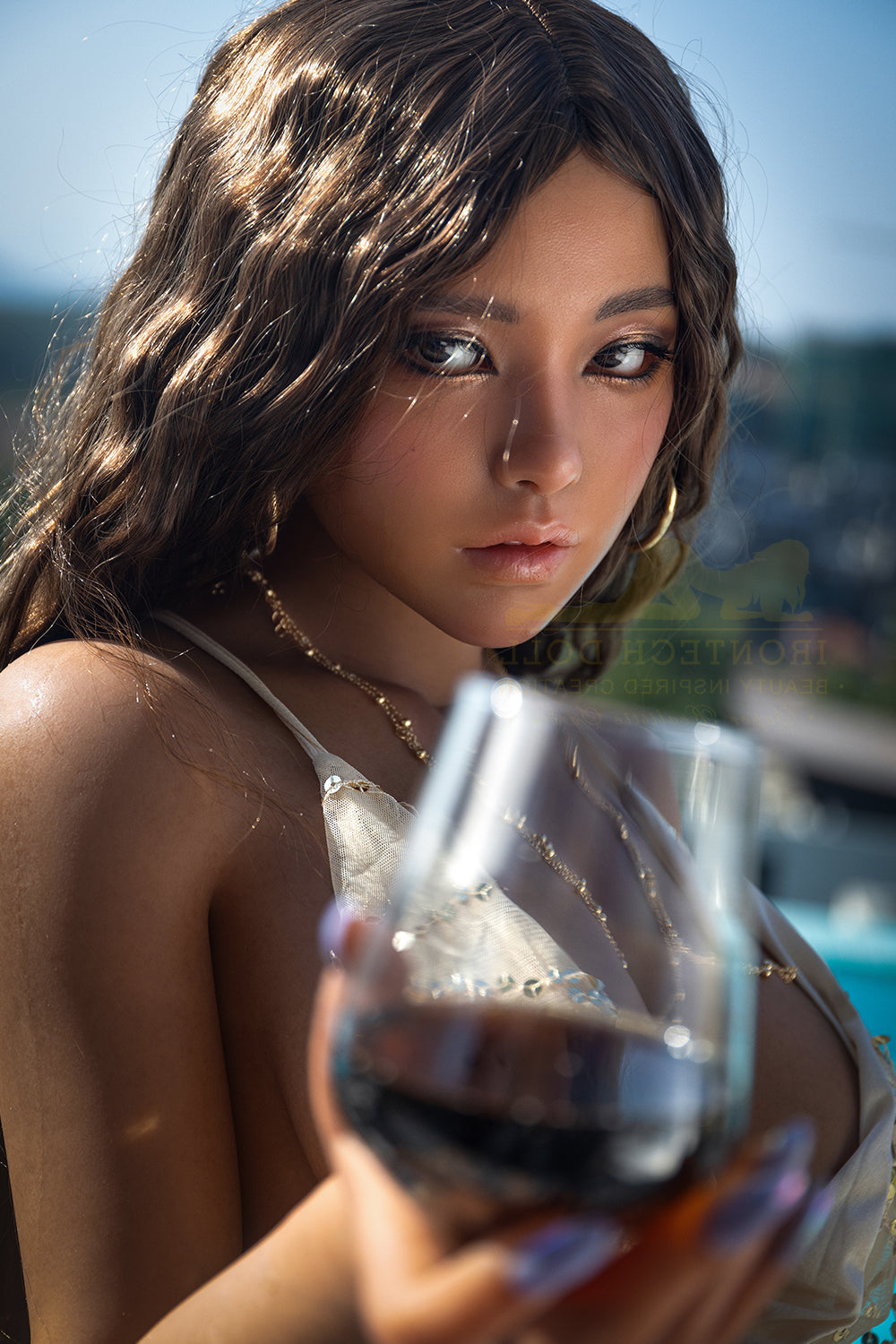 EU In Stock - 164cm/5ft5 F-cup Silicone Sex Doll - S40 Dark Tanned Irontech