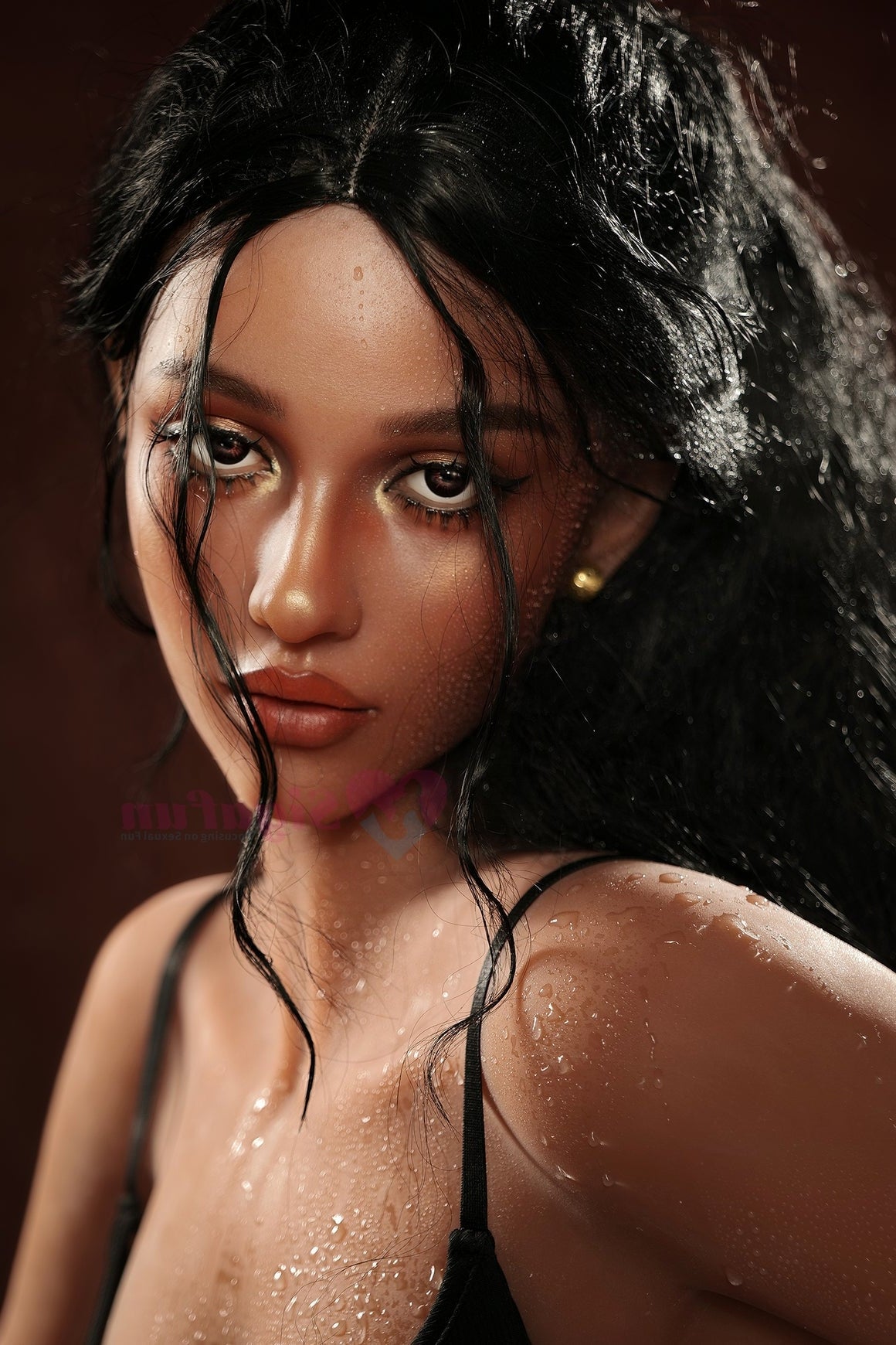 Eu In Stock 159cm 5ft3 E Cup Silicone Head Sex Doll Sg2 Cecily Dark Tanned - E-cup Torso Sigafun