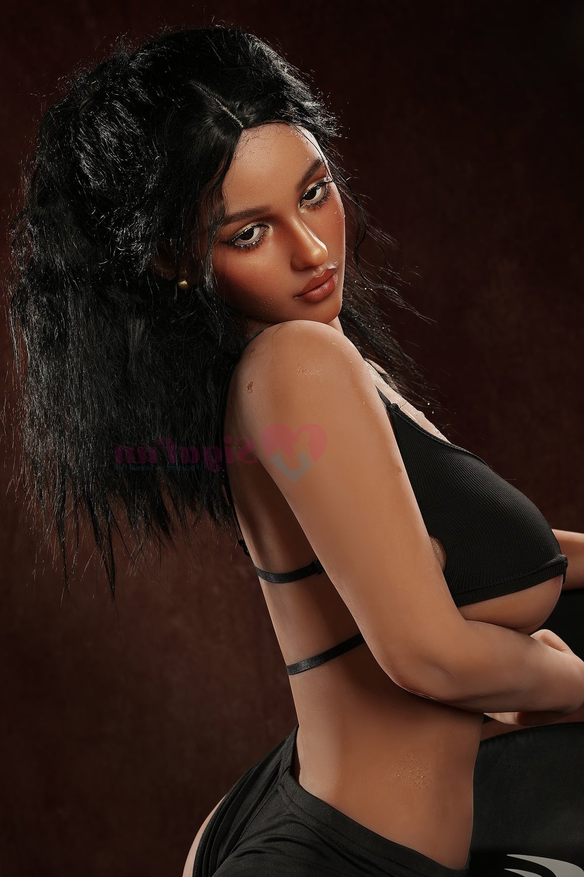 Eu In Stock 159cm 5ft3 E Cup Silicone Head Sex Doll Sg2 Cecily Dark Tanned - E-cup Torso Sigafun