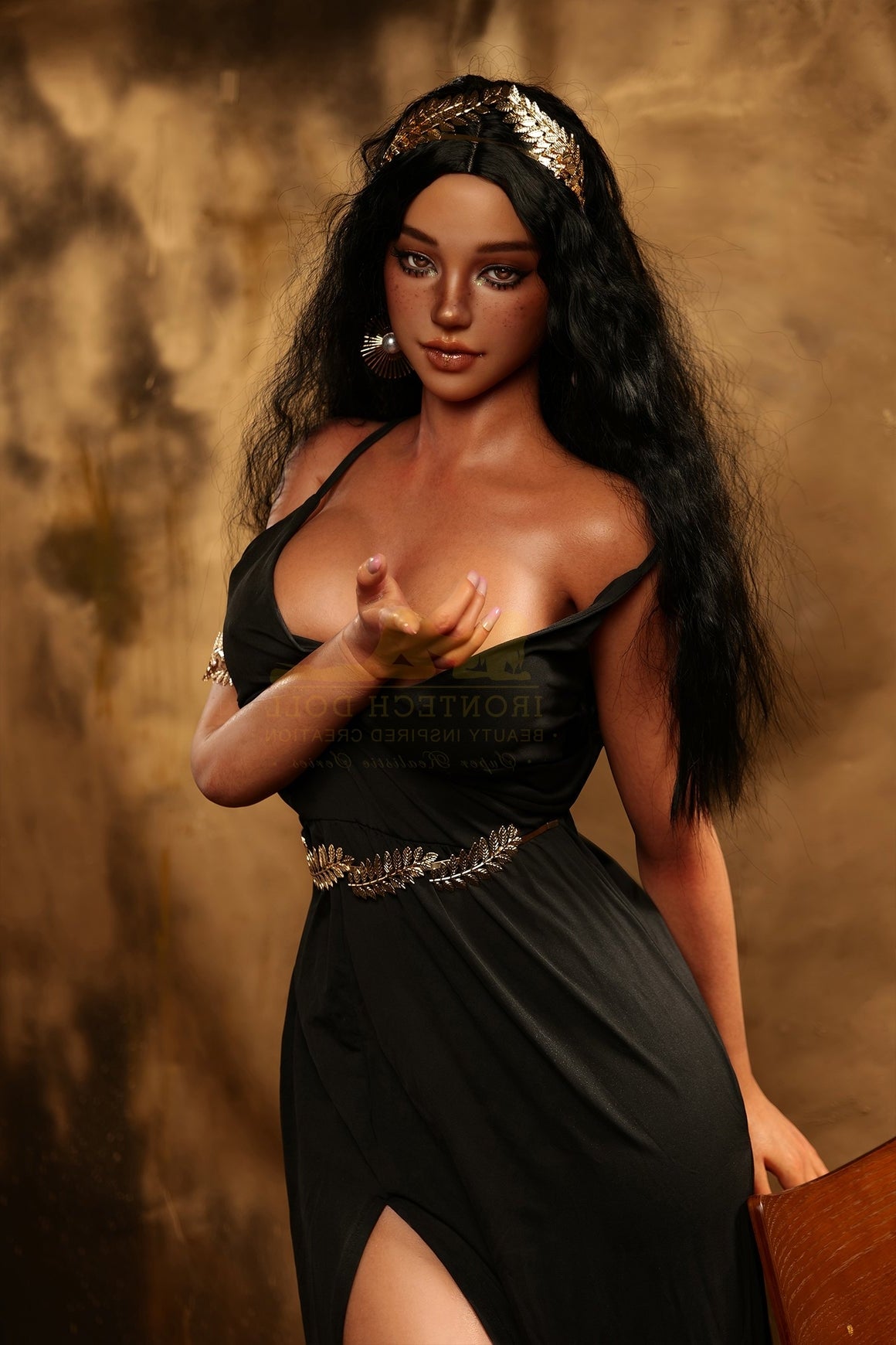 US In Stock - 164cm/5ft5 F-cup Silicone Sex Doll - S39 Dark Tanned Irontech