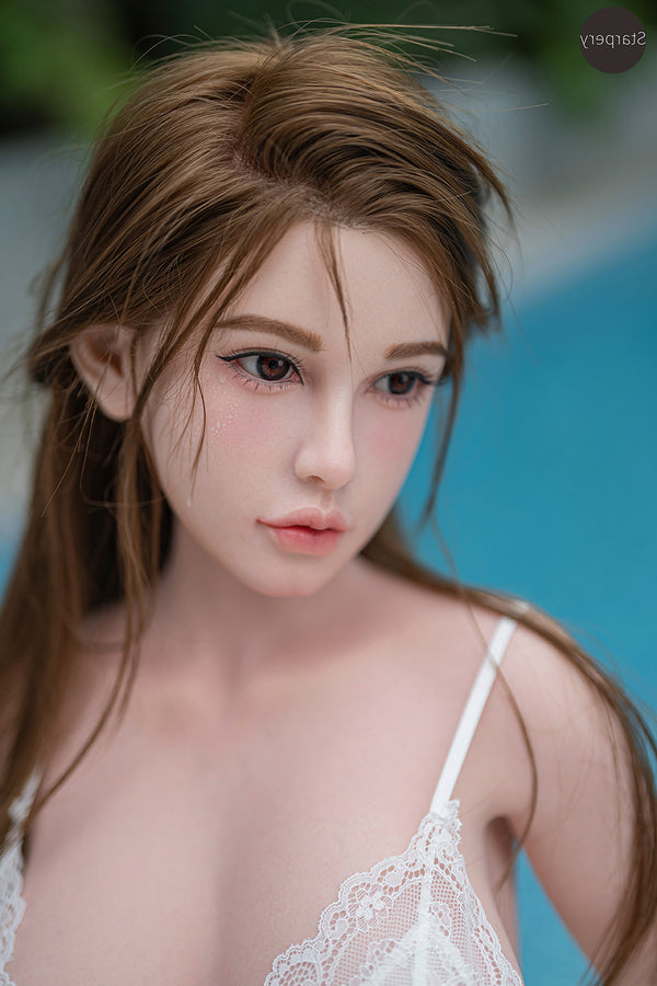 159cm/5ft3 E-cup Silicone Head Blonde Sex Doll #161 - Phebe Starpery