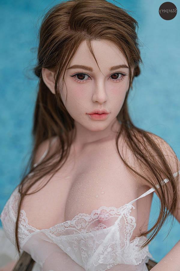 159cm/5ft3 E-cup Silicone Head Blonde Sex Doll #161 - Phebe Starpery