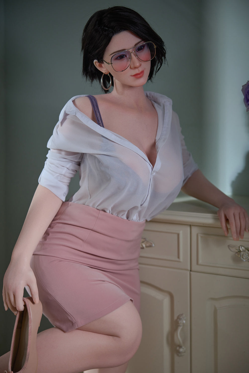 165cm/5ft5 G-cup Silicone Head BBW Big Booty Sex Doll - Hao Starpery