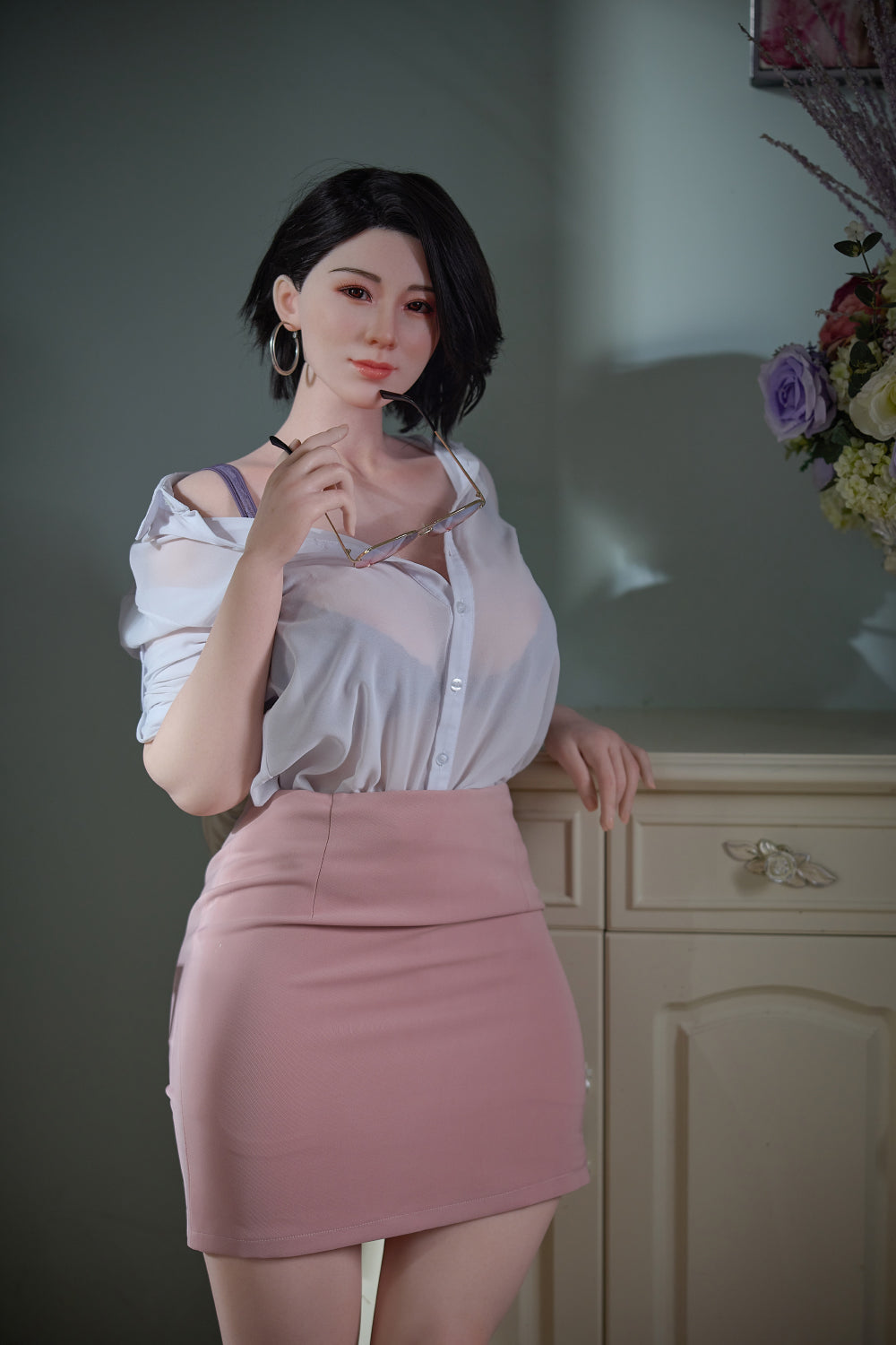 165cm/5ft5 G-cup Silicone Head BBW Big Booty Sex Doll - Hao Starpery