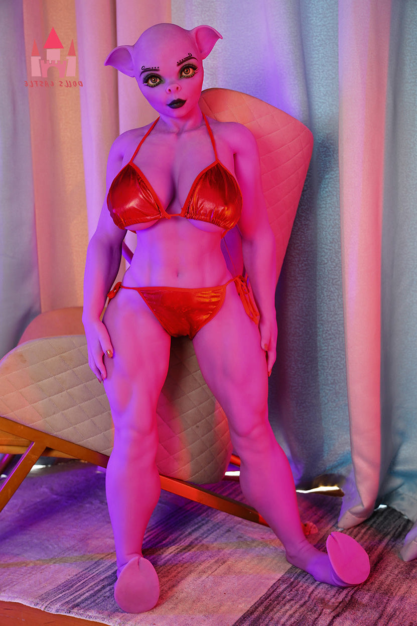 EU In Stock - 141cm/4ft7 Alien BBW J-cup Thick Big Booty TPE Sex Doll Torso Dolls Castle