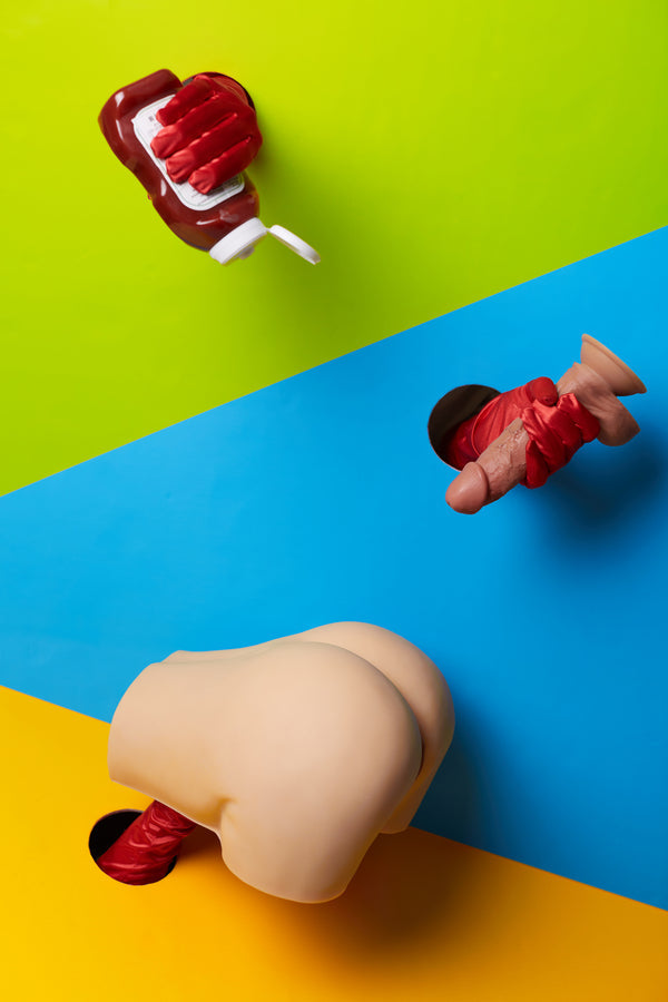 🔹CLM Classic🔹20cm/1ft1 Yellow Skin TPE Butt Torso Sex Toys - R2 Climax Doll