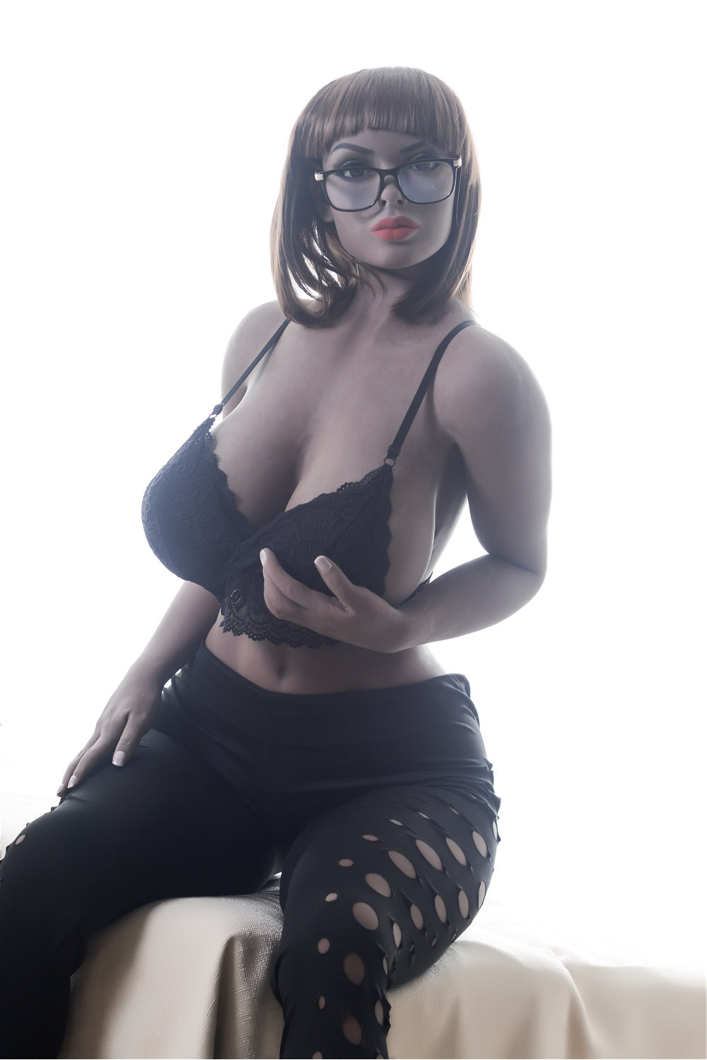 158cm/5ft2 I-Cup Fat Ebony|Black Big Boobs Big Booty Fat Sex Doll Aman Torso TPE Irontech