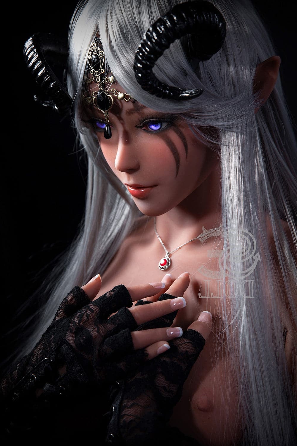 150cm 4ft 11 Anime Alien In E Cup Mysterious Night Elf Sex Doll Samantha C - D-cup Torso TPE