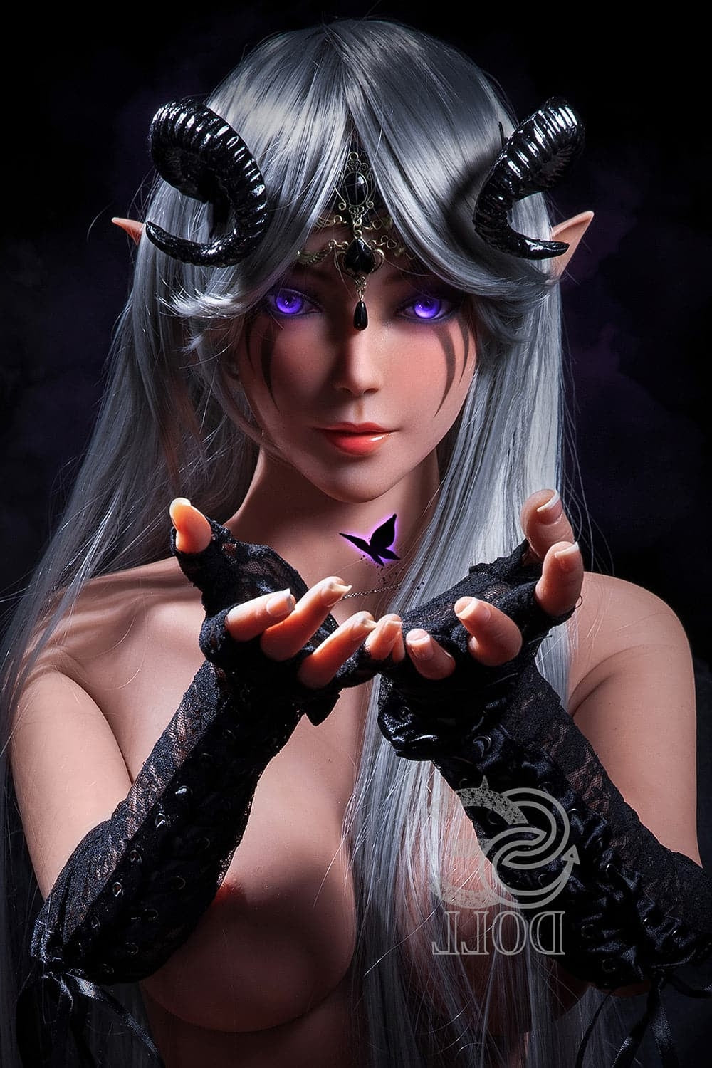 US In Stock-150cm/4ft 11 Anime Alien in E-Cup Mysterious Night Elf Sex doll Torso STPE