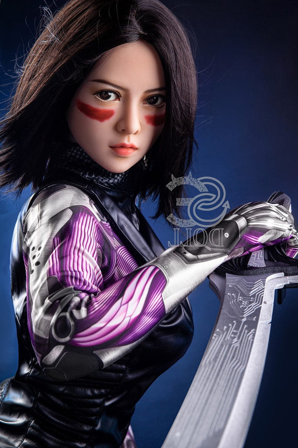 US In Stock-151cm/4 ft 11 E-Cup Battle Angel Alita Anime Sex Doll TPE Head & TPE Body SE