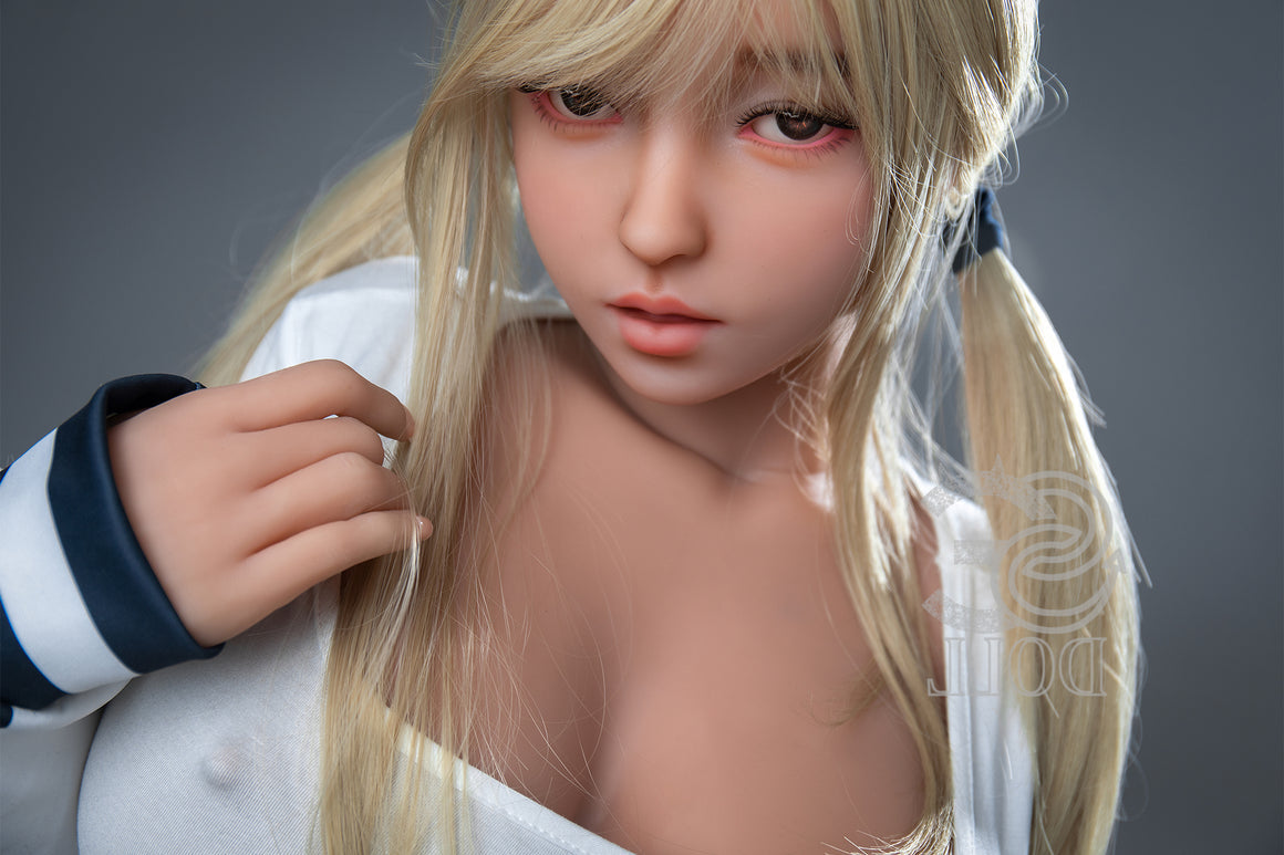 Eu In Stock 157cm 5ft2 H Cup Blonde Sex Doll Sed255 Head 120 Melody A Baseball Jacket - H-cup Torso TPE