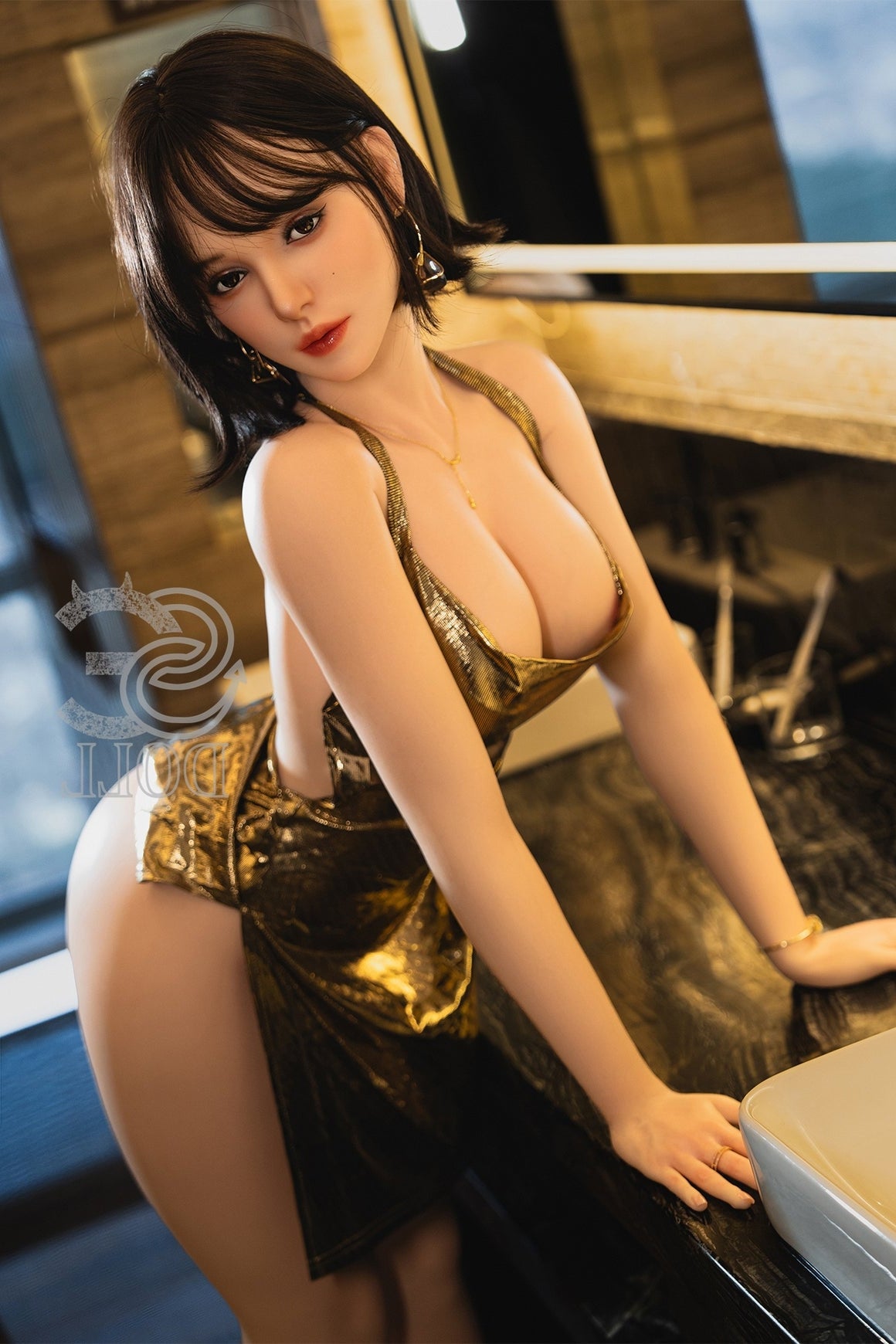 T165cm/5ft5 C-cup Real Skin Texture Silicone Sex Doll SES035 Head#134S Torso