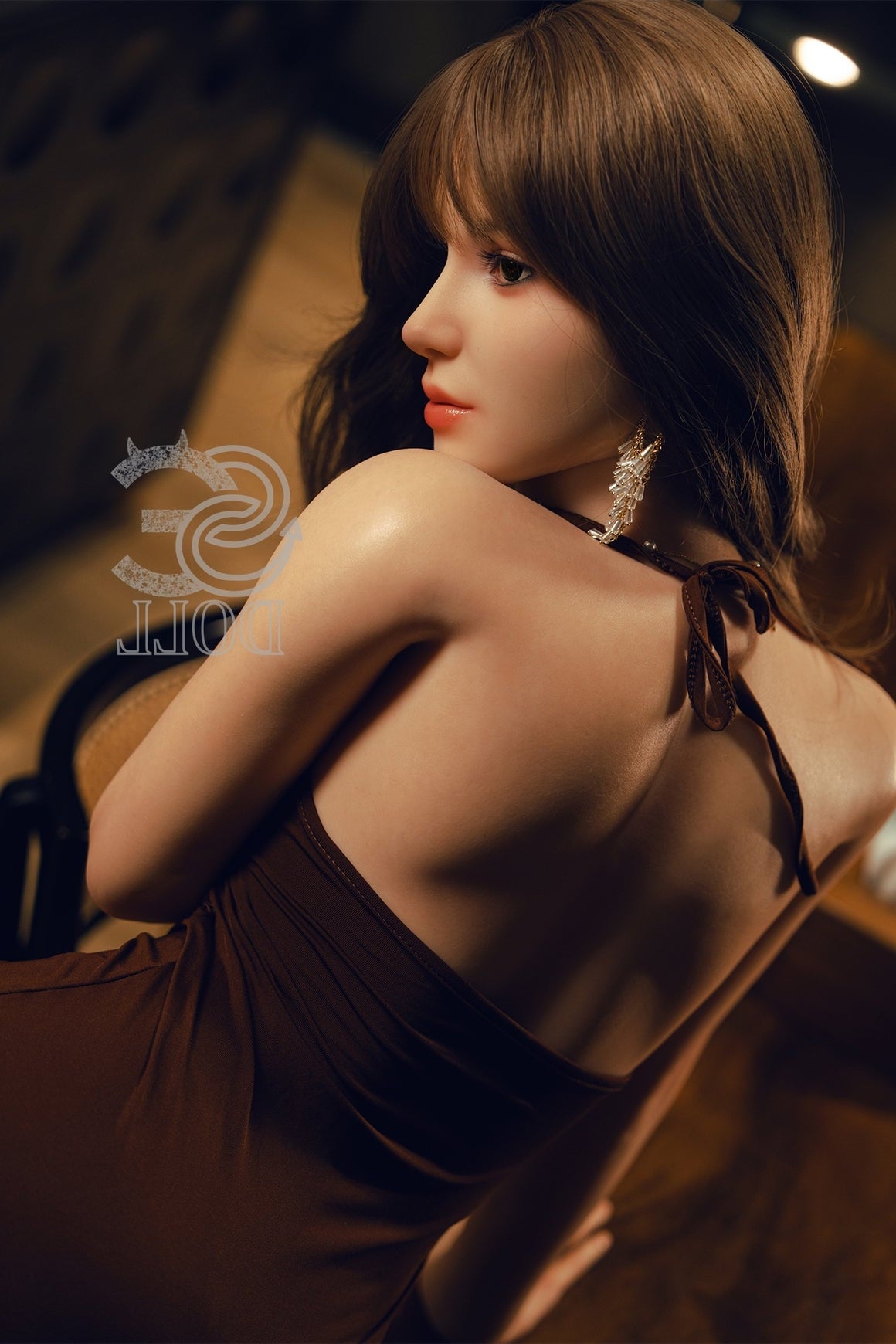 T163cm/5ft4 C-cup Real Skin Texture Silicone Sex Doll SES052 Head#136S Torso