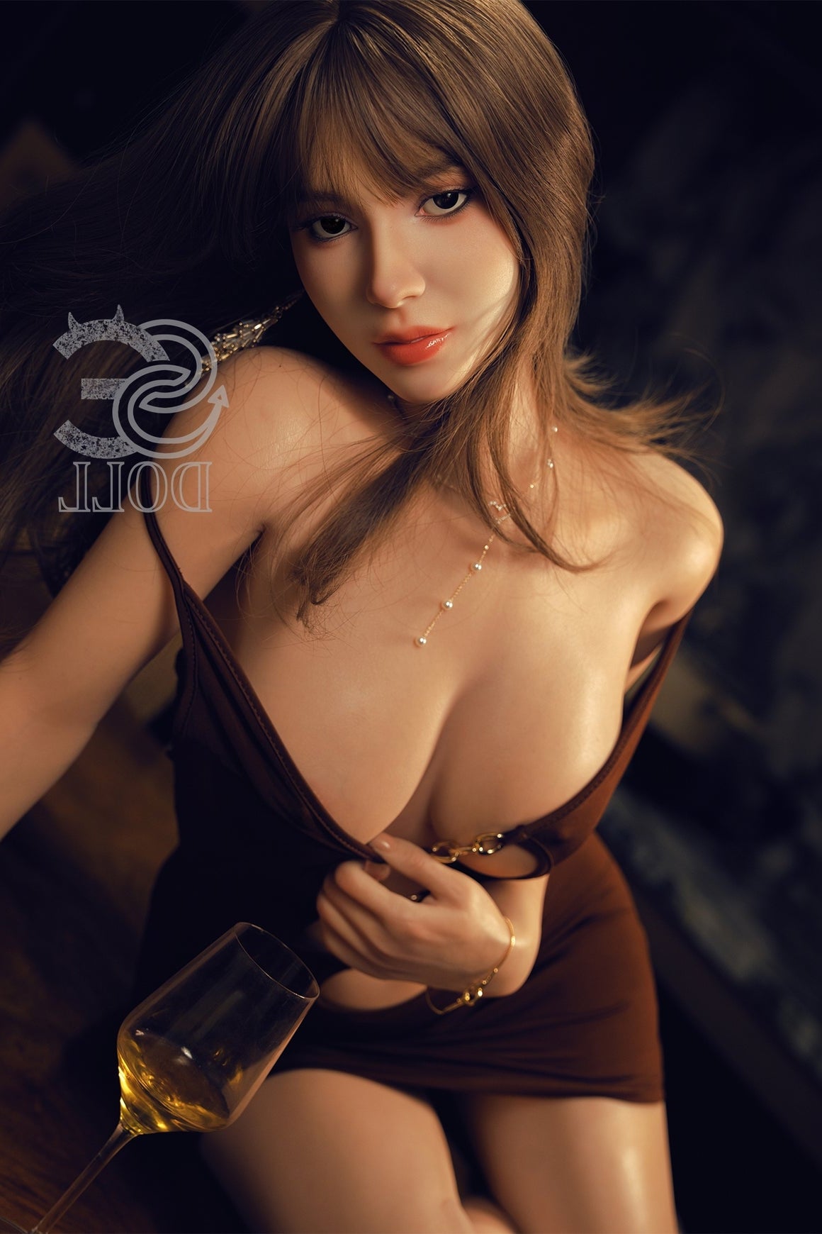 T163cm/5ft4 C-cup Real Skin Texture Silicone Sex Doll SES052 Head#136S Torso