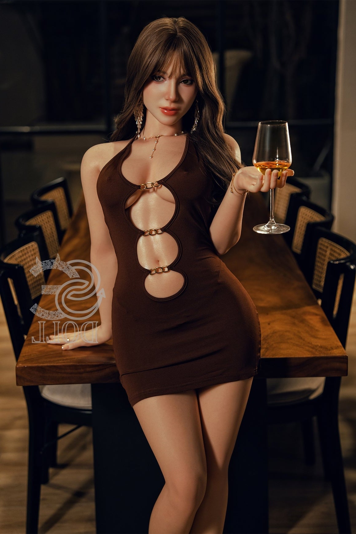 T163cm/5ft4 C-cup Real Skin Texture Silicone Sex Doll SES052 Head#136S Torso