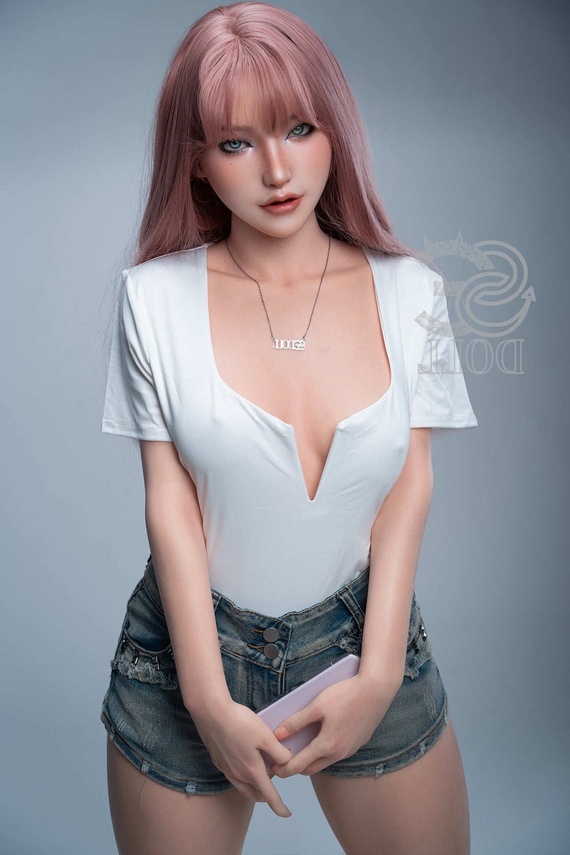 T160cm/5ft3 C-cup Real Skin Texture Silicone Sex Doll SES054 Head#130S Torso