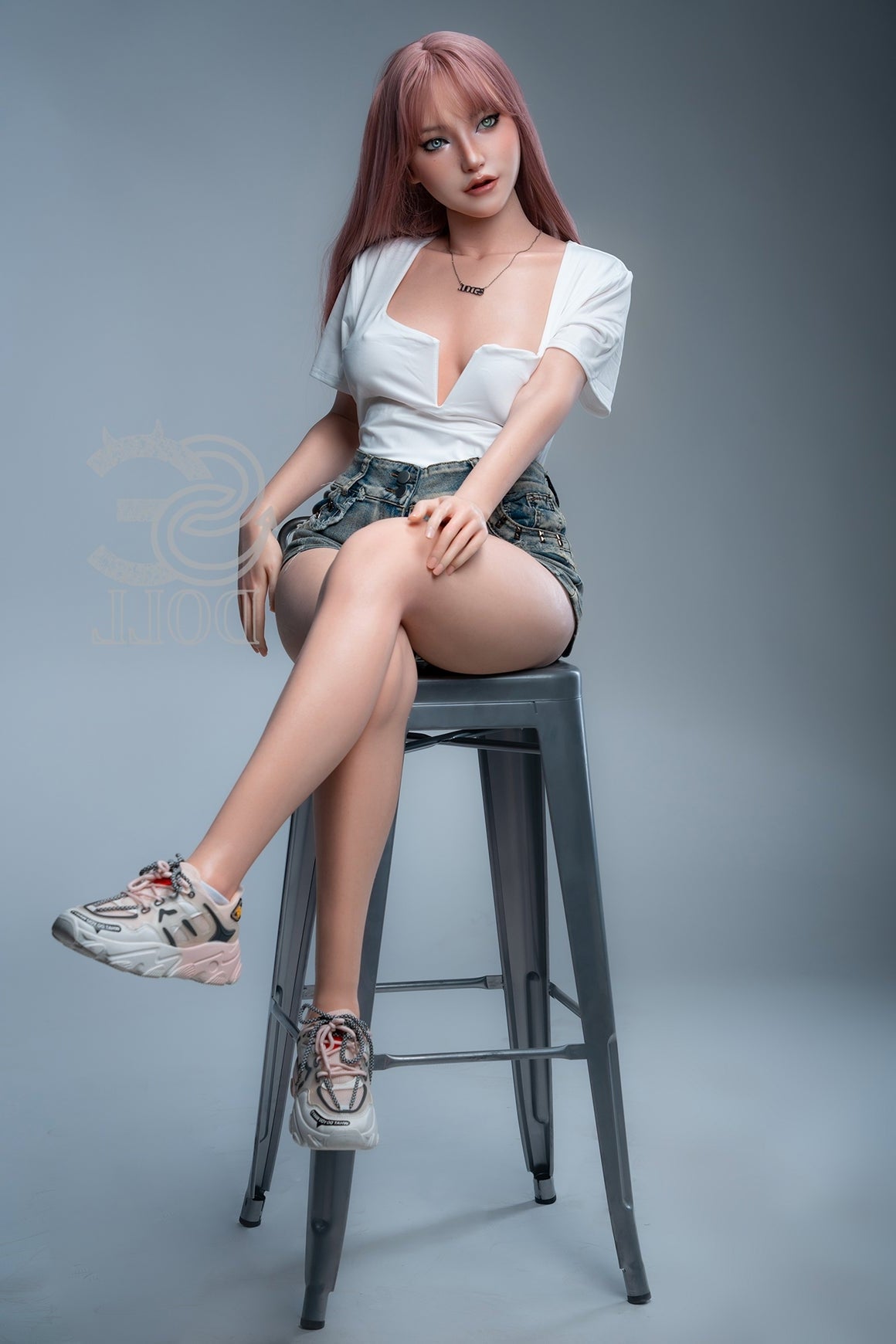 T160cm/5ft3 C-cup Real Skin Texture Silicone Sex Doll SES054 Head#130S Torso