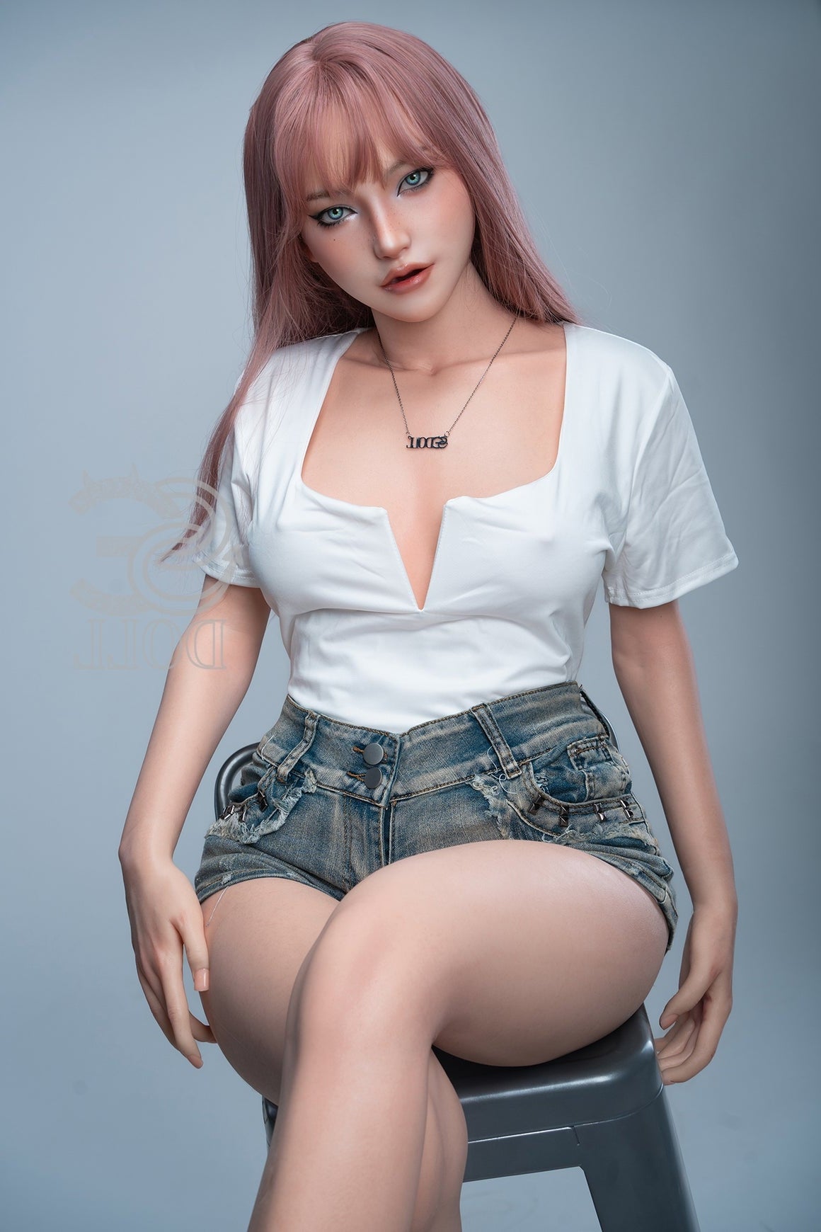 T160cm/5ft3 C-cup Real Skin Texture Silicone Sex Doll SES054 Head#130S Torso