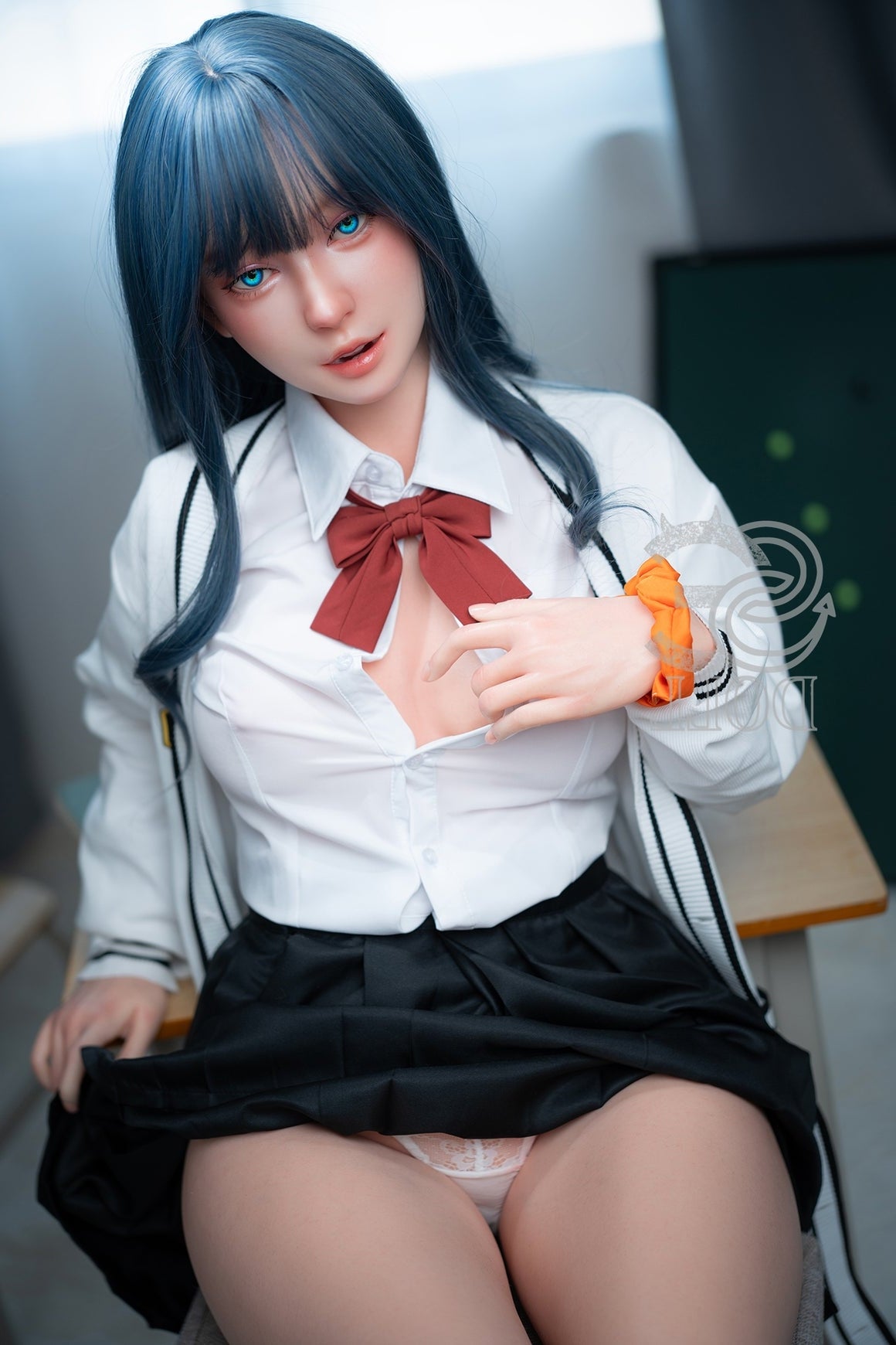 T160cm/5ft3 C-cup Real Skin Texture Silicone Sex Doll SES055 Head#138S Torso