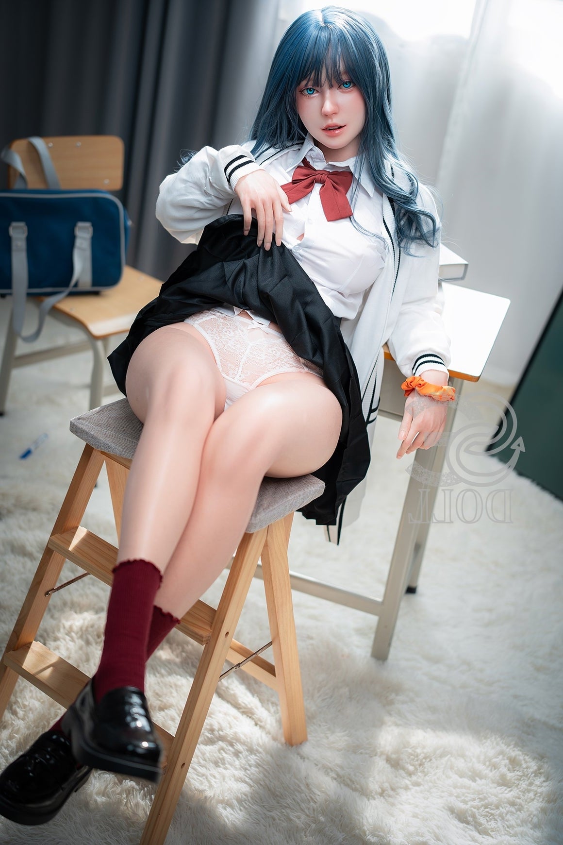 T160cm/5ft3 C-cup Real Skin Texture Silicone Sex Doll SES055 Head#138S Torso