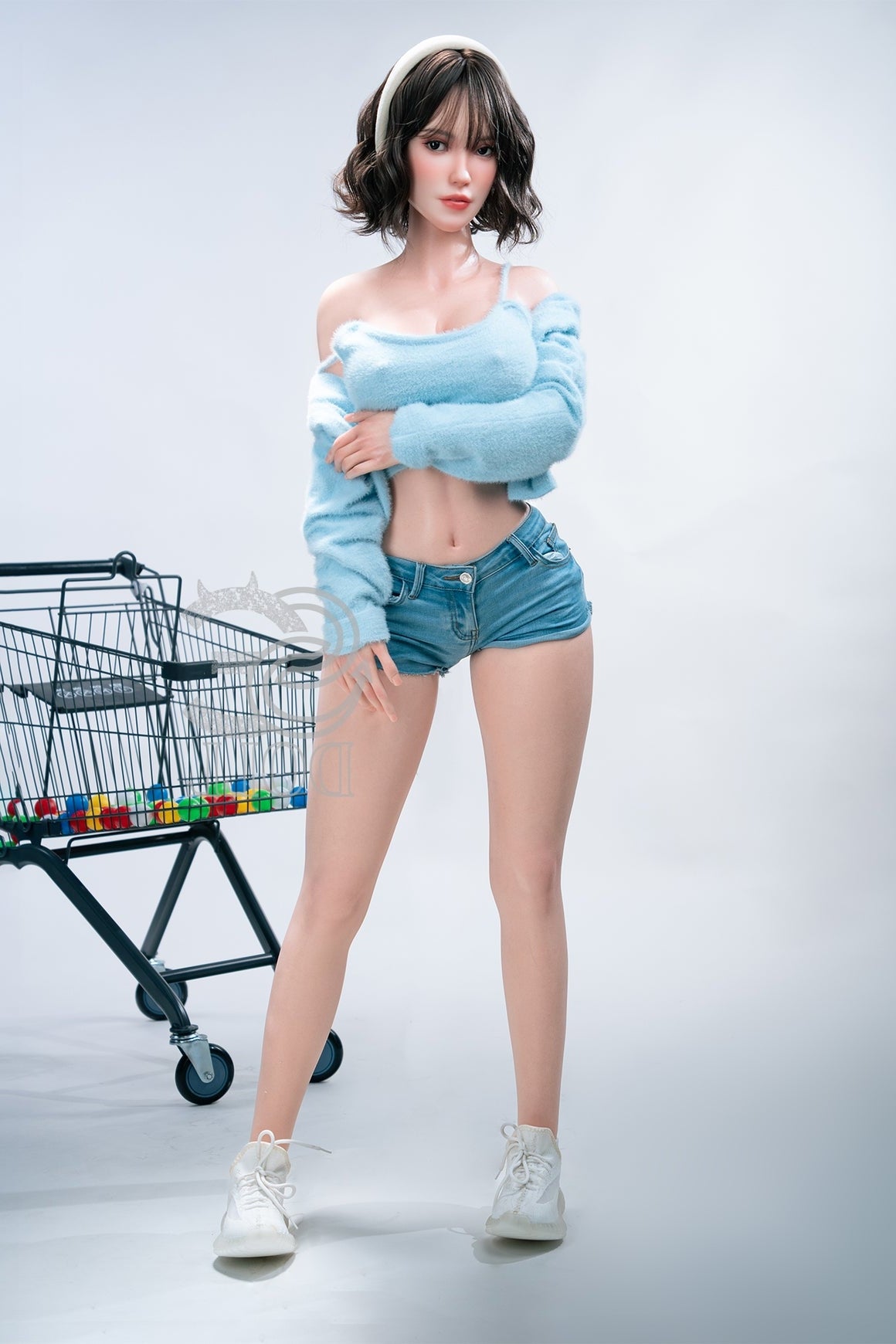 T161cm/5ft3 C-cup Real Skin Texture Silicone Sex Doll SES056 Head#021S Torso