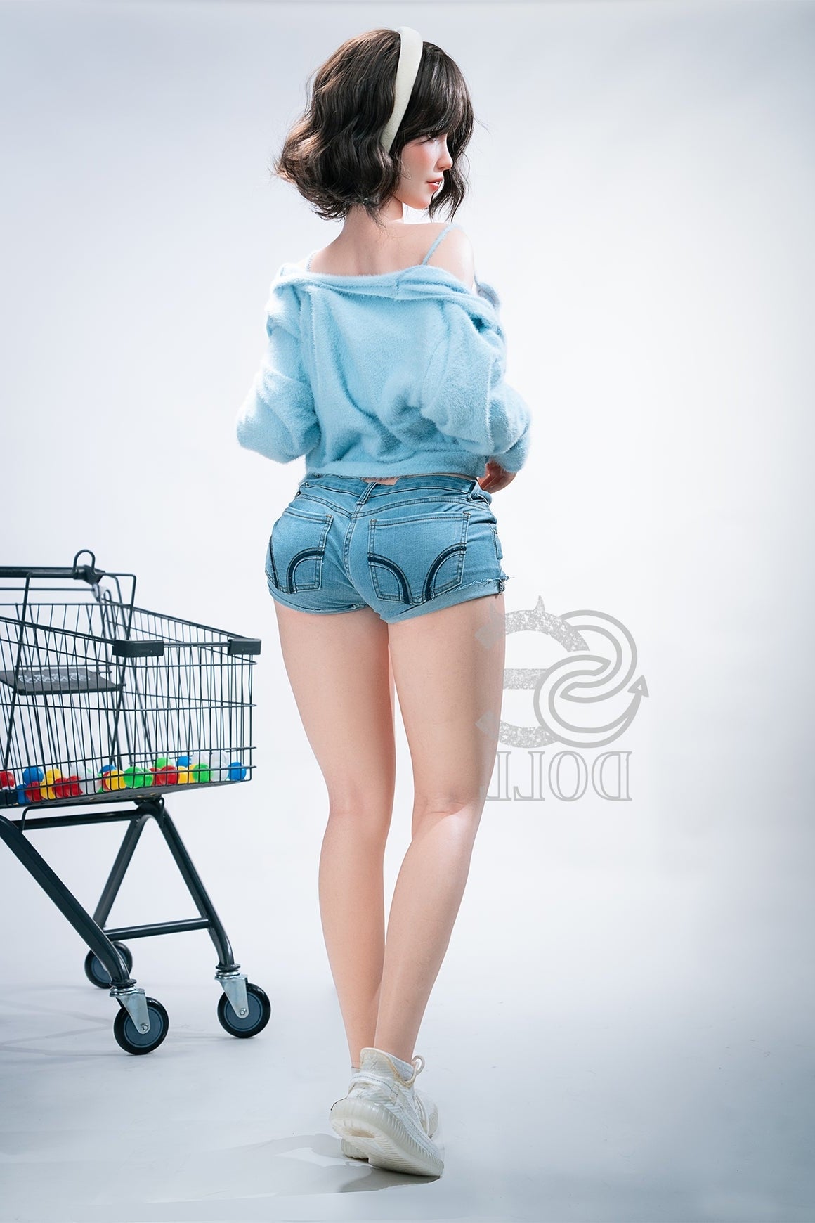 T161cm/5ft3 C-cup Real Skin Texture Silicone Sex Doll SES056 Head#021S Torso